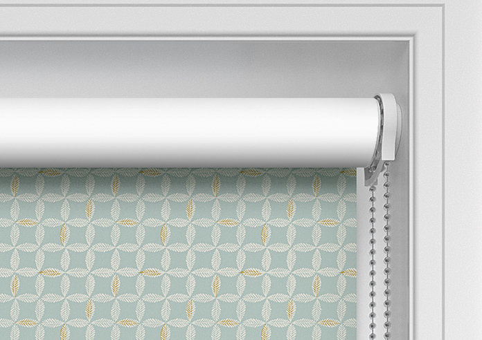 Leaf Tile, Blue Opal - Twist&Fit Roller Blind - Image 11